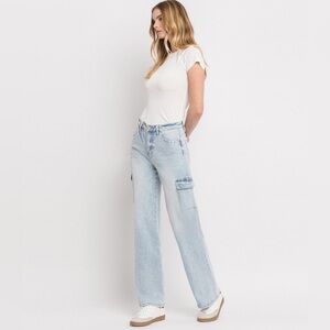 VERVET “ALYSSA” High Rise 90's Vintage Cargo Utility Straight Jeans ❤️